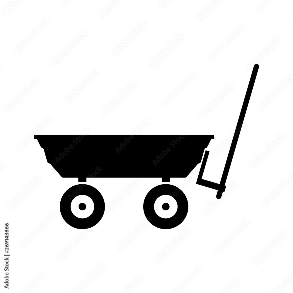 Ground work garden cart - Vector Ground work garden cart - Vector
