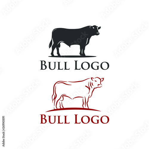 red snd black bull logotype