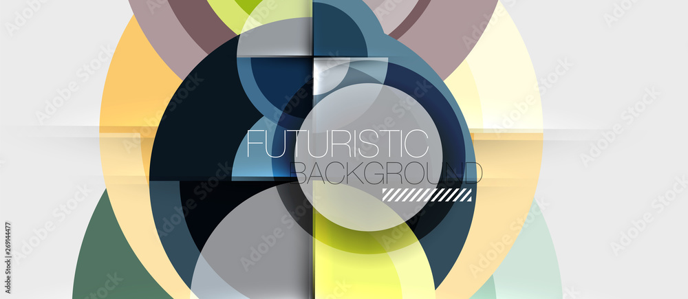 Obraz premium Geometric design abstract background - circles