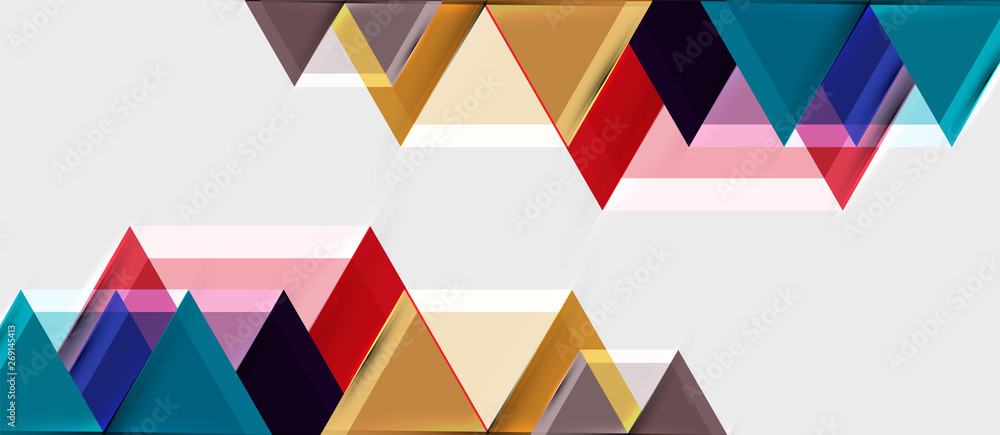 Geometric triangle and hexagon abstract background, vector illustration Geometric triangle and hexagon abstract background, vector illustration