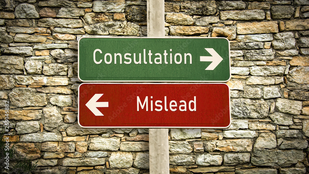 Street Sign Consultation versus Mislead Street Sign Consultation versus Mislead
