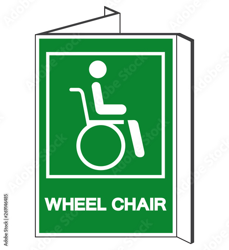 Wheel Chair Hospital Symbol, Vector Illustration, Isolate On White Background Icon. EPS10