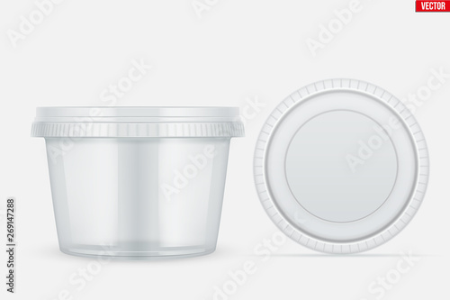 Set of Clear Plastic container for food