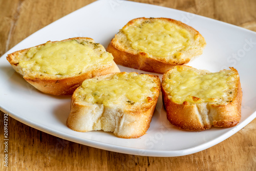 Bake Garlic Bread with Cheese - Halal Food in Thailand
