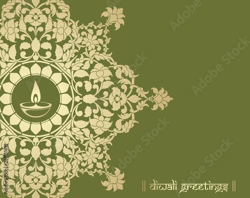 Oil lamp, Diwali greetings , royal Rajasthan, India	
