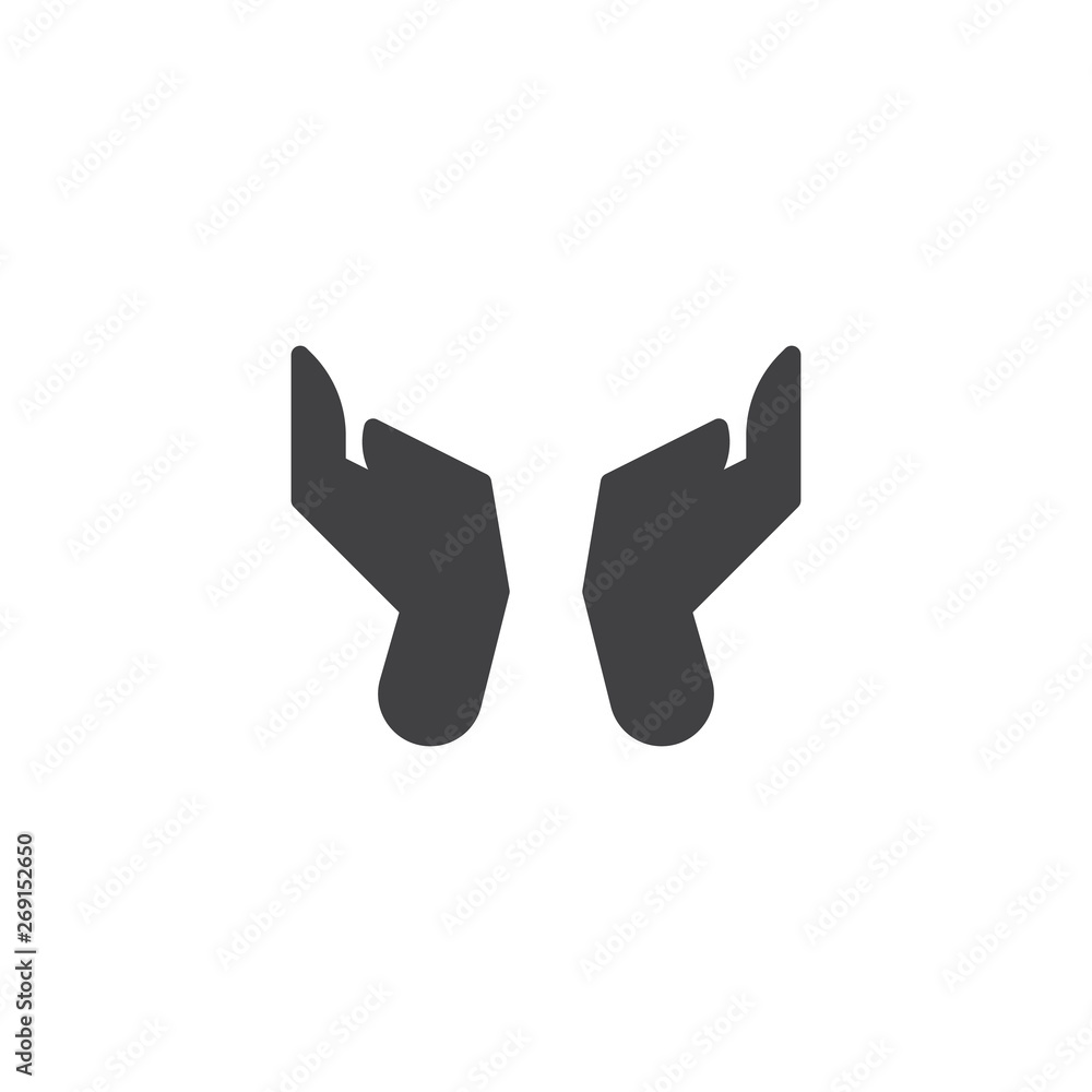 Praying hands vector icon. filled flat sign for mobile concept and web design. Two hands up glyph icon. Religion symbol, logo illustration. Vector graphics Praying hands vector icon. filled flat sign for mobile concept and web design. Two hands up glyph icon. Religion symbol, logo illustration. Vector graphics