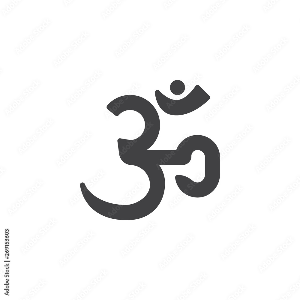 Hindu Om Aum vector icon. filled flat sign for mobile concept and web design. Hinduism Om glyph icon. Buddhism religion symbol, logo illustration. Vector graphics Hindu Om Aum vector icon. filled flat sign for mobile concept and web design. Hinduism Om glyph icon. Buddhism religion symbol, logo illustration. Vector graphics