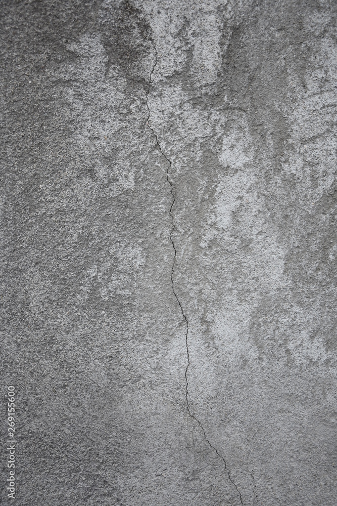 Obraz premium Cracked concrete wall gray colour
