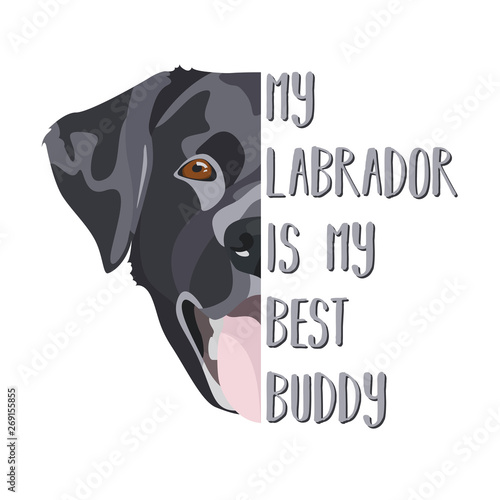 Bester Freund schwarzer Labrador