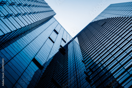 Office building window close up.