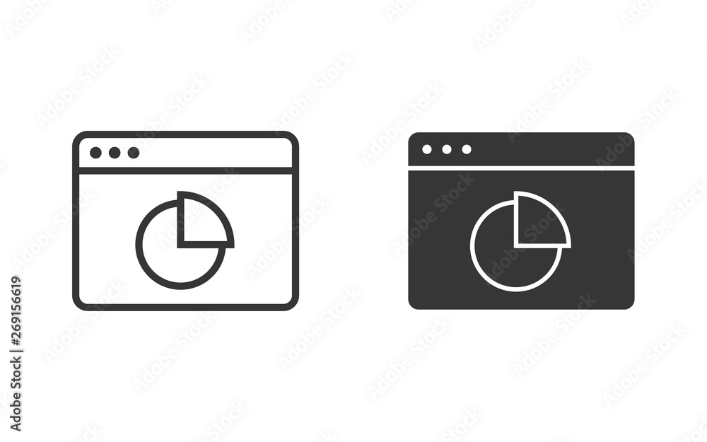 Data analysis vector icon for graphic and web design. Data analysis vector icon for graphic and web design.