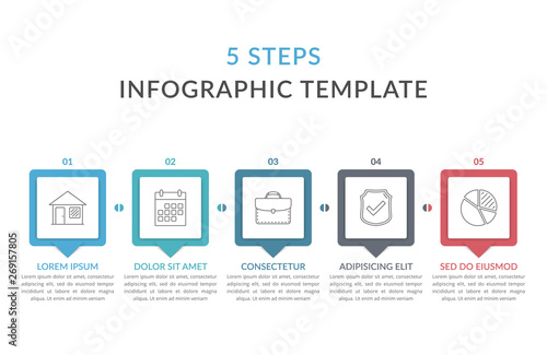 Infographic Template with 5 Steps