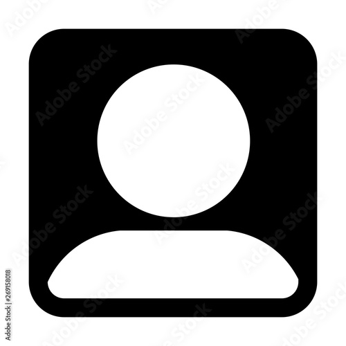 Client icon vector male user person profile avatar symbol for business in flat color glyph pictogram sign illustration