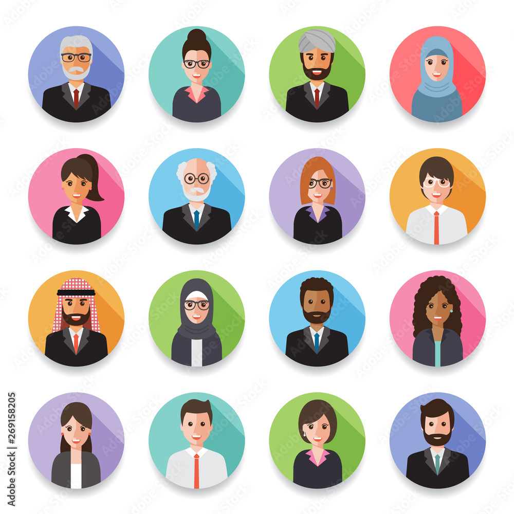 Businessmen and Business women avatars. Businessmen and Business women avatars.