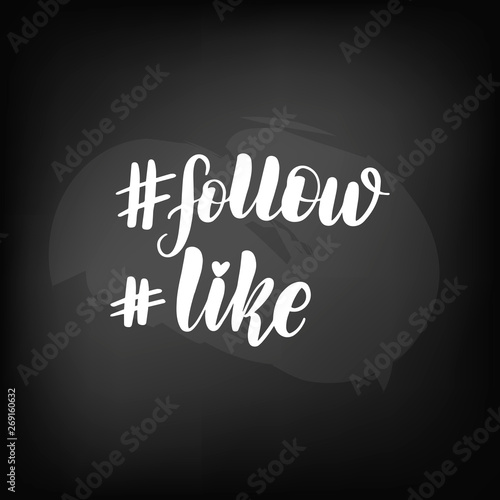 lettering follow like