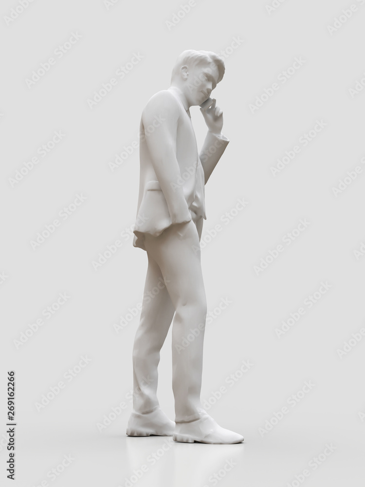 Plastic figure businessmen talking on the phone. 3d rendering. Plastic figure businessmen talking on the phone. 3d rendering.