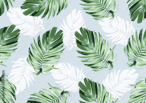  hand drawn natural leaves, textile fashion, abstract seamless pattern, vector illustration file.