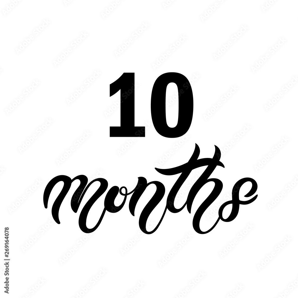 Month. Hand drawn lettering. Month. Hand drawn lettering.