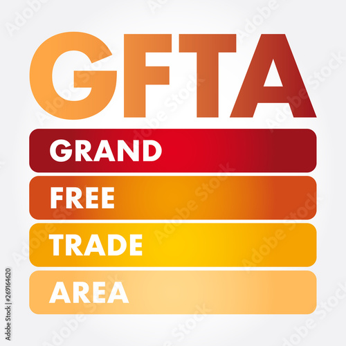 GFTA - Grand Free Trade Area acronym, business concept background