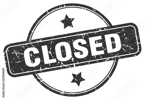 closed grunge stamp