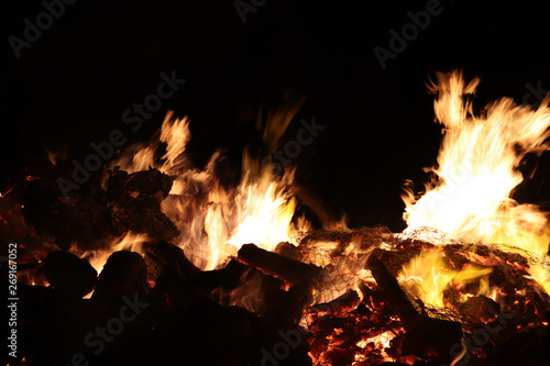 Annual local village bonfire in Potzbach, Germany