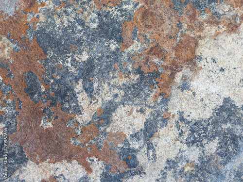 Texture sol en pierre couleur rouille et bleu © BELMONT Adrien