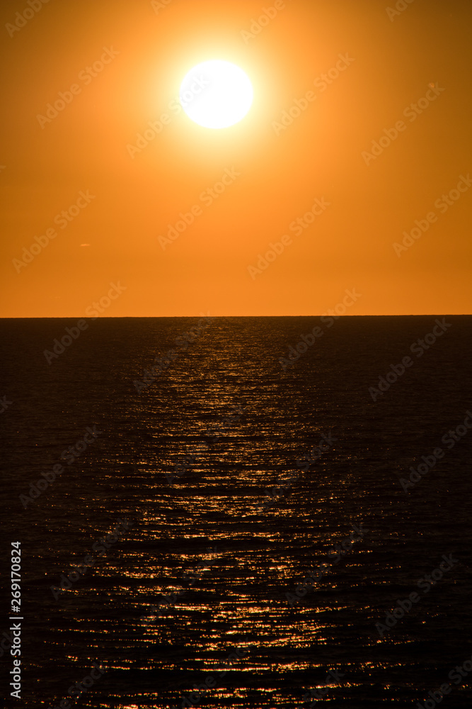 Fototapeta premium A beautiful sunset in the North Sea near Norway