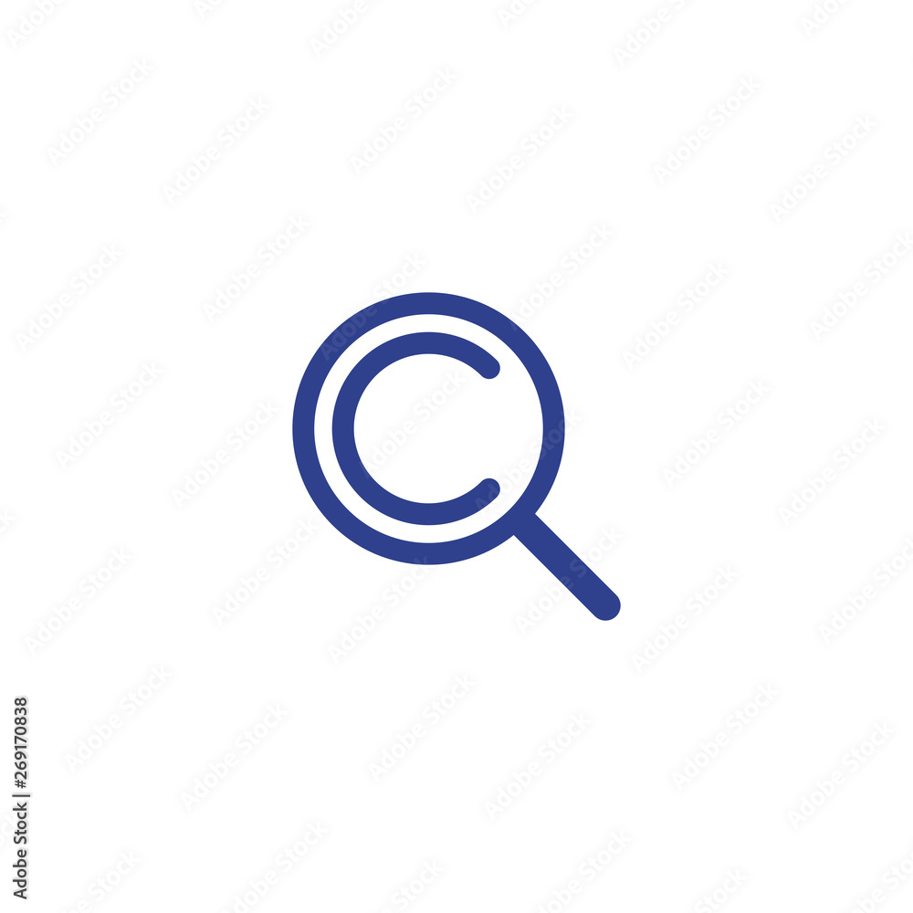 Magnifying glass for search icon vector template Magnifying glass for search icon vector template
