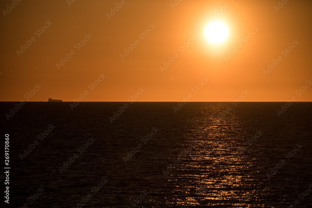 Fototapeta premium A beautiful sunset in the North Sea near Norway