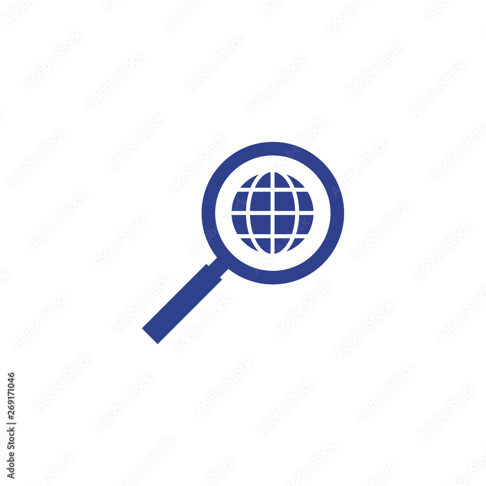 Magnifying glass for search icon vector template Magnifying glass for search icon vector template