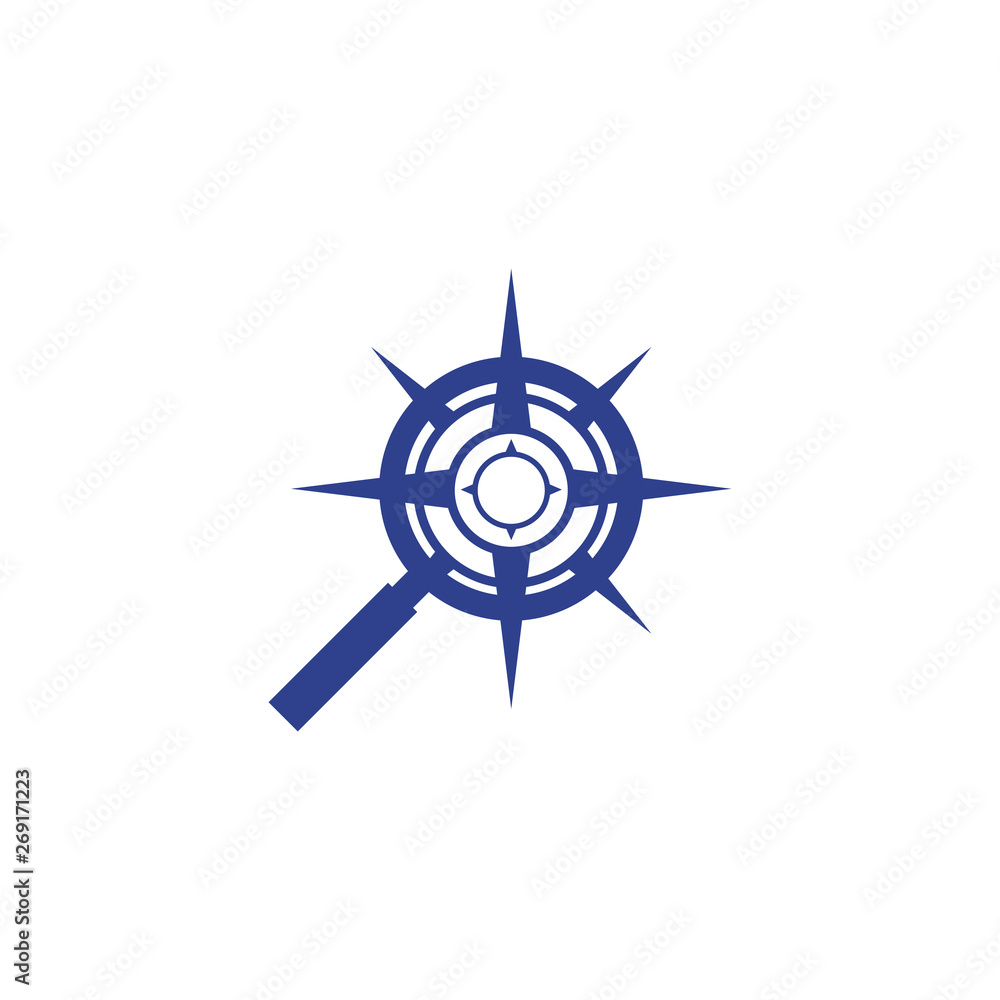 Magnifying glass for search icon vector template Magnifying glass for search icon vector template