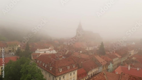 Wallpaper Mural Brasov Romania a Medieval Village in Transylvania & the Carpathian Mountains of Eastern Europe. This batch of footage is both mysterious with fog & glorious on a perfect summer day. Torontodigital.ca