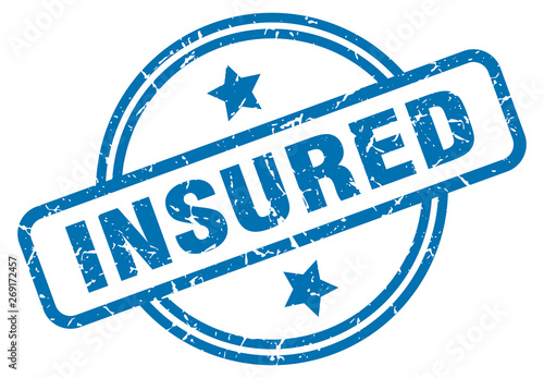 insured grunge stamp