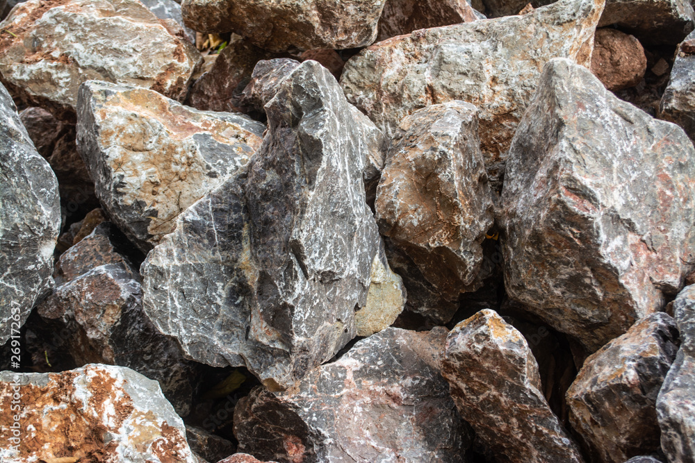 Stones for construction that needs strength, such as wall, building, house