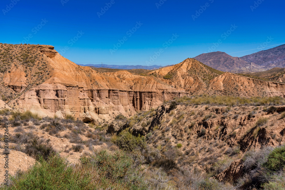 Tabernas desert, in spanish Desierto de Tabernas, Andalusia, Spain