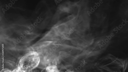 chaotic movement of air masses on a black background