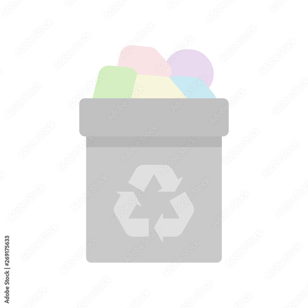 Trash can. Trash can icon. Garbage basket. Vector illustration EPS 10. Trash can. Trash can icon. Garbage basket. Vector illustration EPS 10.