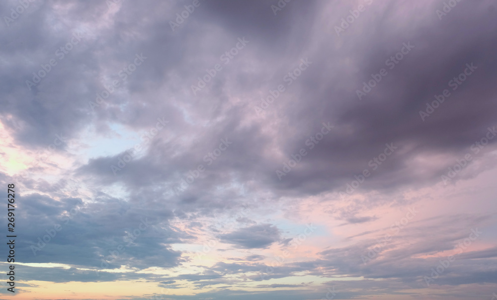 Fototapeta premium beautiful colorful sunset after the rain