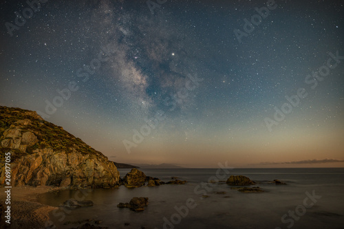 milky way on the coast of Sardinia  Italy