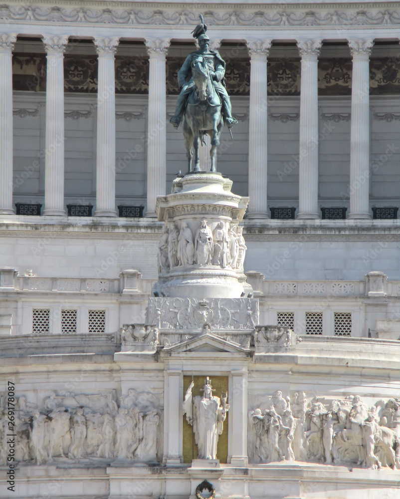 Vittoriano or Altar of the Fatherland - and monument of Victor Emmanuel on Venice square, Rome, Italy