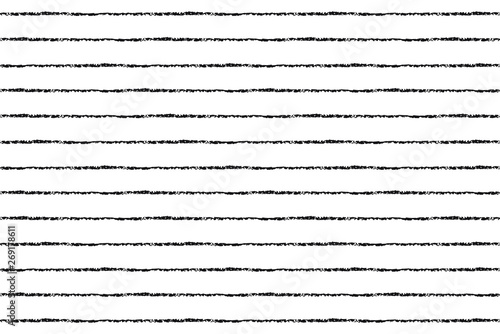 Endless textured chalk, crayon drawn stripes background. Seamless repeat vector striped black and white pattern. Parallel hand drawn artistic thin bars, narrow streaks, lines, pinstripes texture. photo