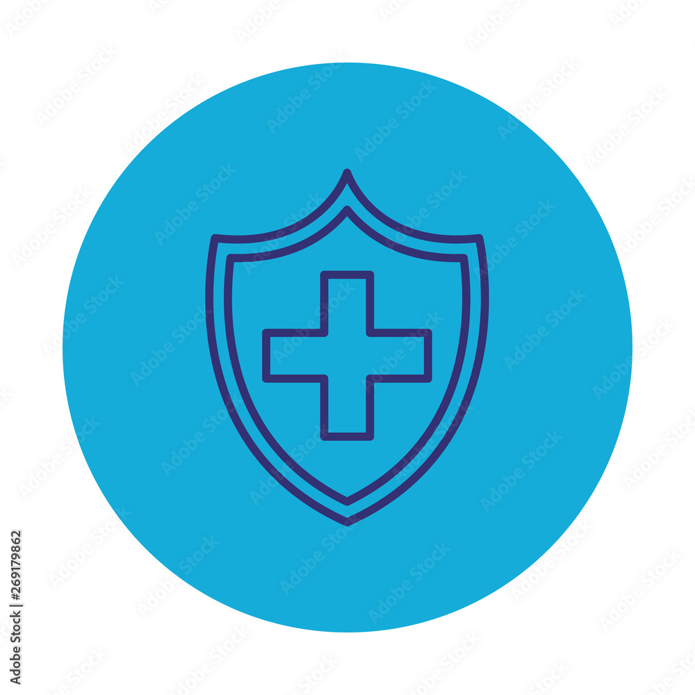 Obraz premium shield with medical cross