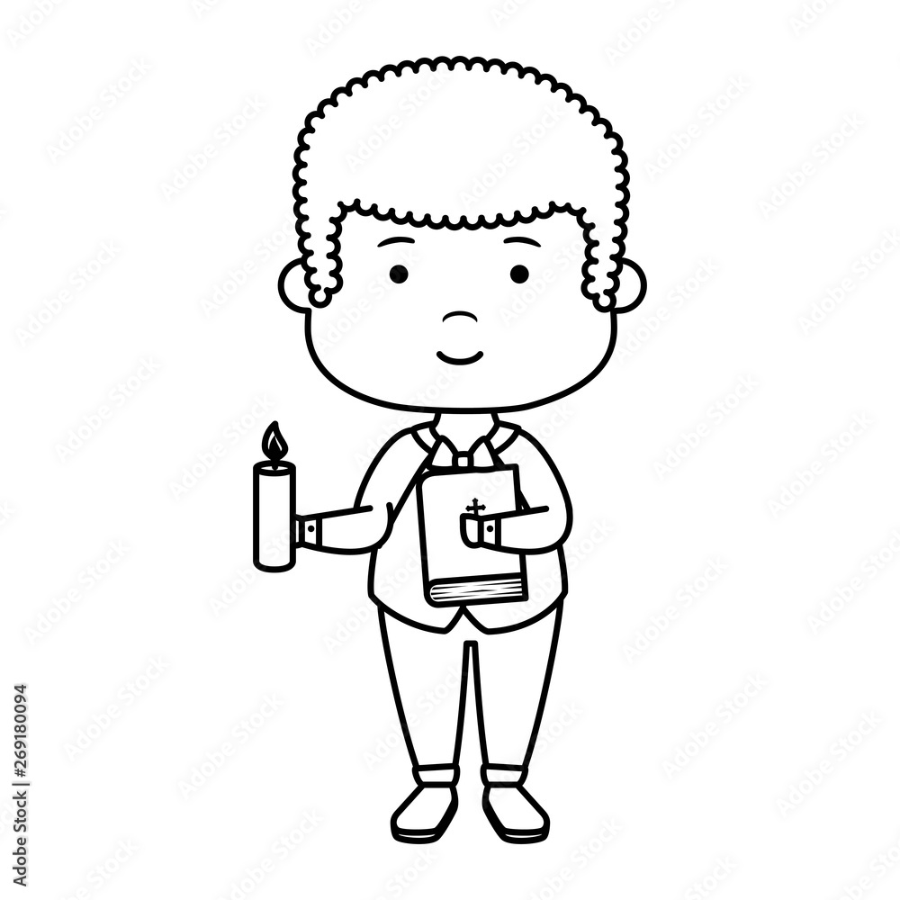 little boy with bible and candle first communion little boy with bible and candle first communion