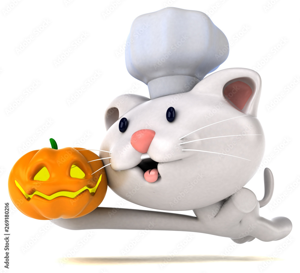 Fun cat - 3D Illustration Fun cat - 3D Illustration