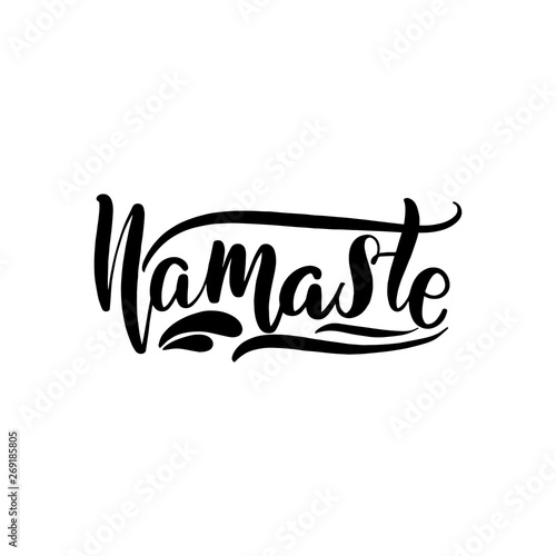 brush lettering namaste