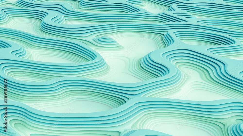 Modern background with lines and relief. 3d illustration, 3d rendering. Modern background with lines and relief. 3d illustration, 3d rendering.