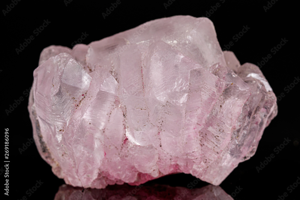 Fototapeta premium Macro stone mineral Fluorite on a black background