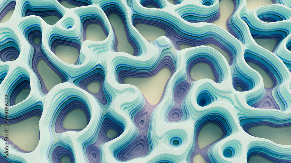 Modern background with lines and relief. 3d illustration, 3d rendering. Modern background with lines and relief. 3d illustration, 3d rendering.