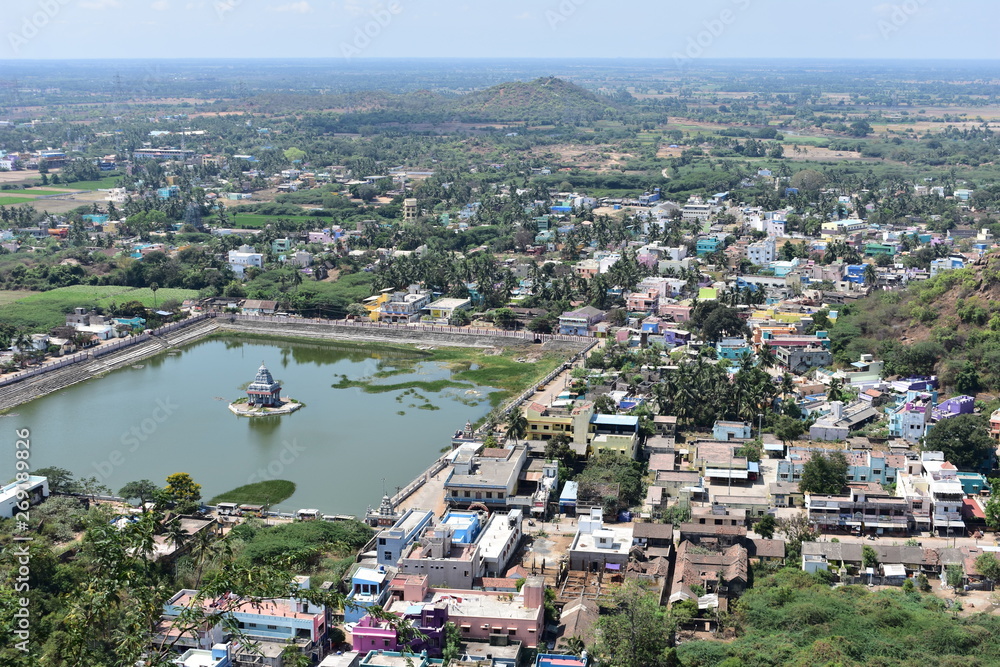 Chennai, Tamilnadu, India: April 14, 2019 - Vedagiriswarar Temple Pond