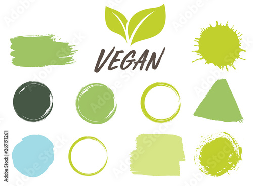 Bio, Ecology, Organic logos and icons, labels, tags. Hand drawn bio healthy food badges, set of raw, vegan, healthy food signs, organic and elements set. Ink illustration.